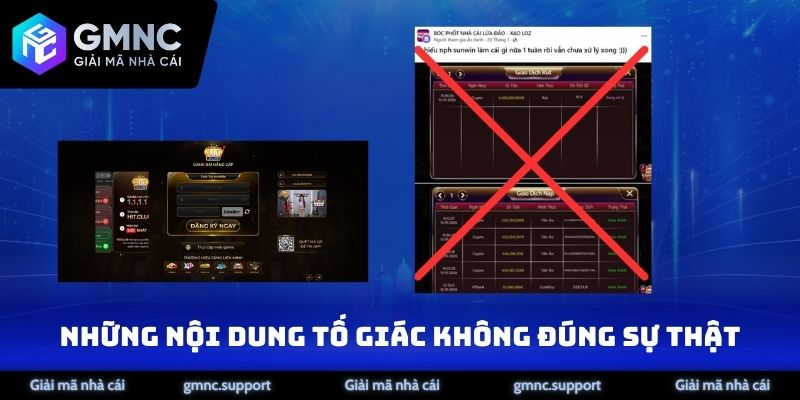 Những nội dung tố giác không đúng sự thật